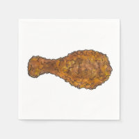 Fried Chicken Leg Drumstick Soul Food Napkin