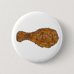 Fried Chicken Leg Drumstick Southern Soul Food 2 Inch Round Button
