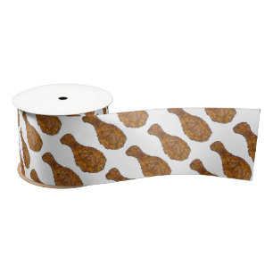 Fried Chicken Leg Drumstick Southern Soul Food Satin Ribbon