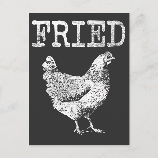 Fried Chicken Lover Farm Animal Pun Postcard (Front)
