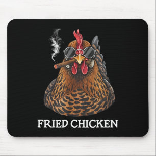 Fried Chicken Smoking Funny Stoner Weed Meme  Mouse Pad
