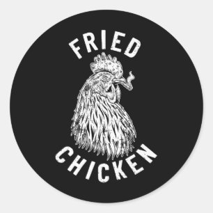 Fried Chicken Smoking Joint Funny Weed Lover _1 Classic Round Sticker