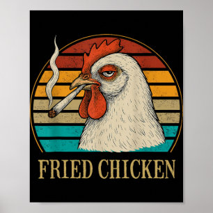 Fried Chicken Smoking Joint Funny Weed Lover _5 Poster