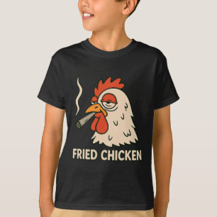 Fried Chicken Smoking Joint Funny Weed Lover _8 T-Shirt