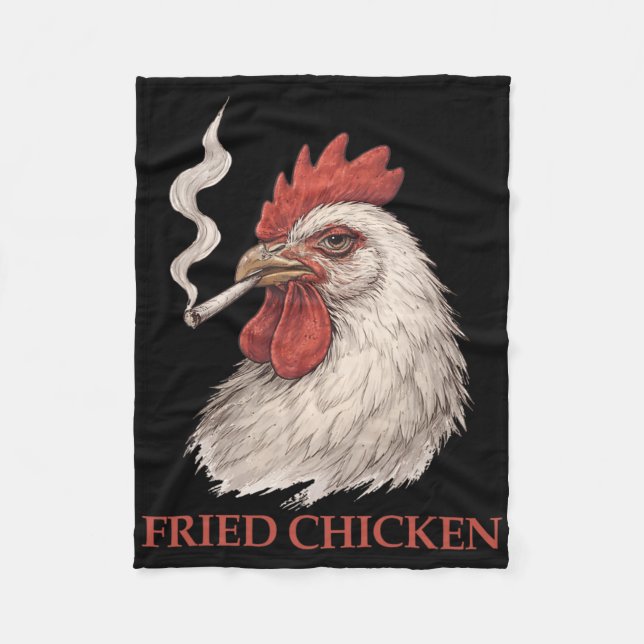 Fried Chicken Stoner Funny Weed  Fleece Blanket (Front)
