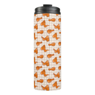 Fried chicken wings on a barbecue grill thermal tumbler