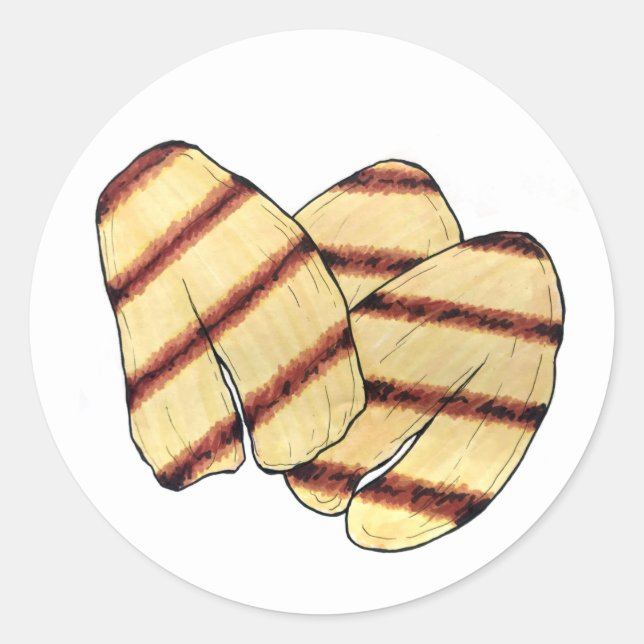 Fried Cypriot Halloumi Grilling Cheese Vegetarian Classic Round Sticker (Front)