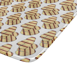 Fried Cypriot Halloumi Grilling Cheese Vegetarian Cutting Board