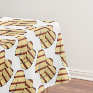 Fried Cypriot Halloumi Grilling Cheese Vegetarian Tablecloth