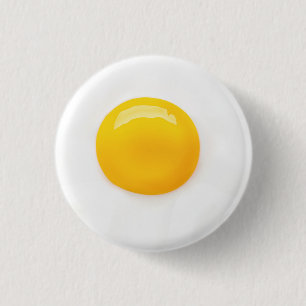FRIED EGG 2 PAPER PLATES 1 INCH ROUND BUTTON