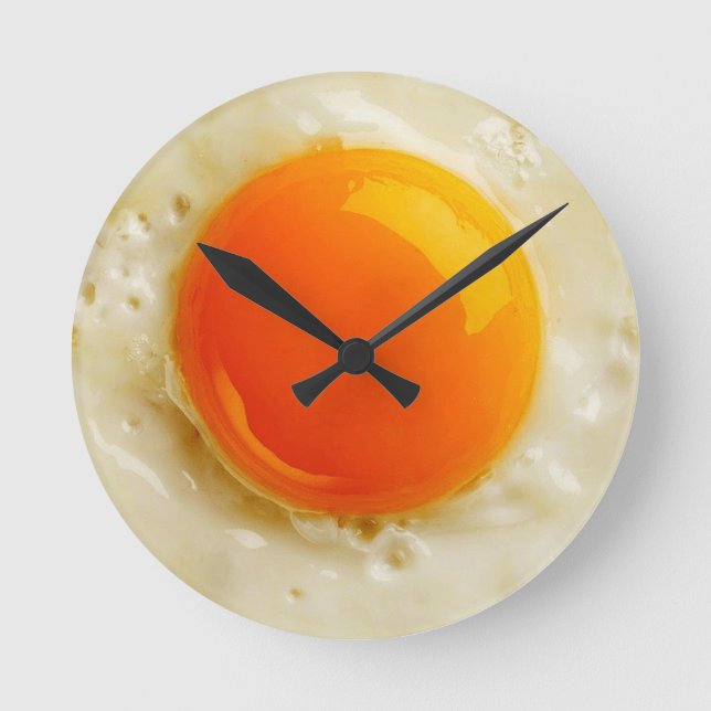 FRIED EGG 3    ROUND CLOCK (Front)
