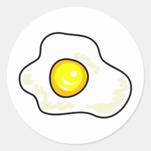 Fried Egg Classic Round Sticker