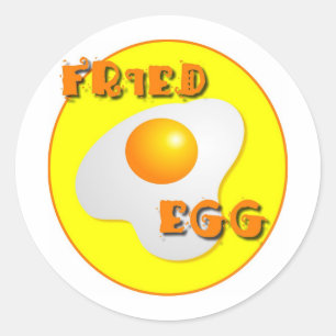 Fried Egg Classic Round Sticker