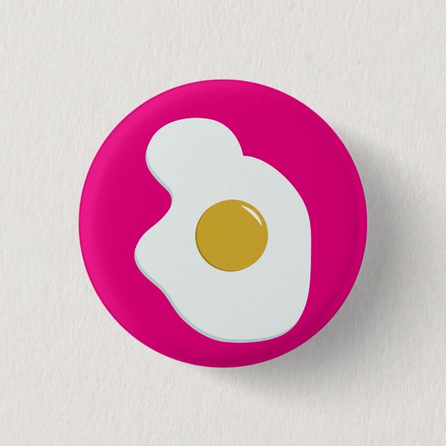 Fried EGG companion badge 1 Inch Round Button (Front)