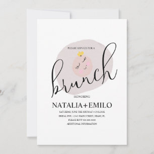 Fried Egg Cute Bridal Shower Brunch Invitation