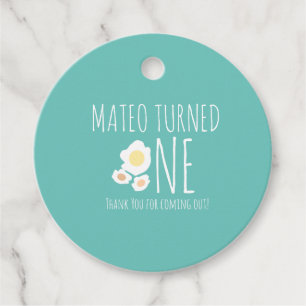 Fried Egg First Birthday Thank You  Gift Tags