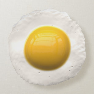 Fried egg is fun round pillow