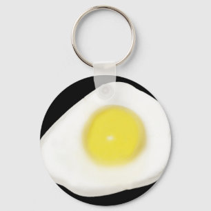 Fried Egg on Black Keychain