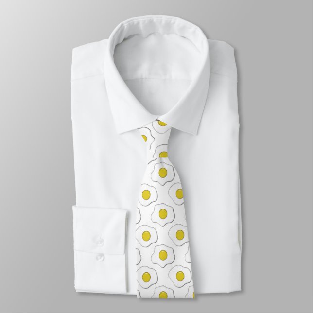 Fried Egg Polka Dot Pattern Tie (Tied)