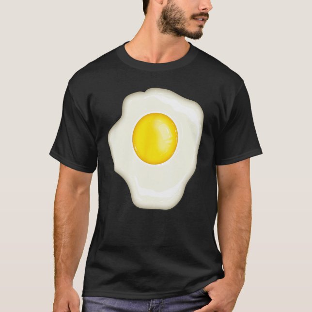 Fried Egg Shirt Cool Sunny Side Up Egg Lovers Tee  (Front)