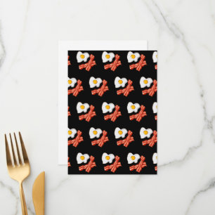 Fried Eggs Bacon Breakfast Lovers Foodie Junk Food Menu