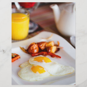 Fried eggs breakfast flyer