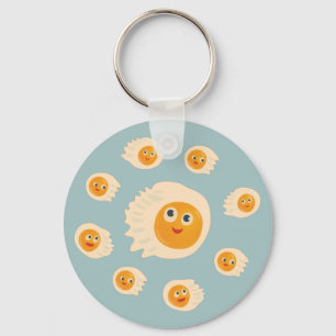 Fried Eggs Cute Food Kids Keychain