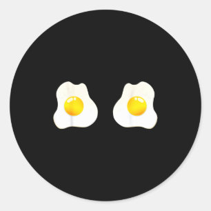 Fried Eggs Egg Sunny Side Classic Round Sticker