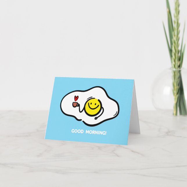 Fried eggs good morning thank you card (Front)