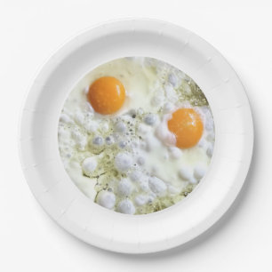 Fried eggs paper plate