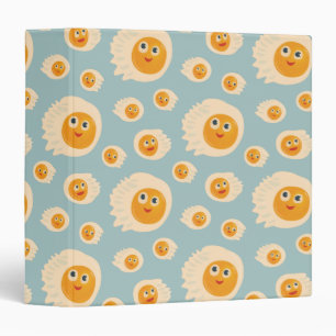 Fried Eggs Pattern Cute Food Binder