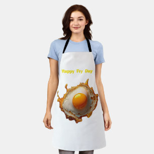 Fried Eggs Sunny side Up Happy Fry Day Apron