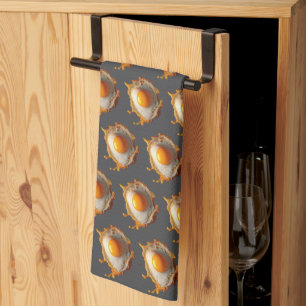 Fried Eggs Sunny side Up Kitchen Towel