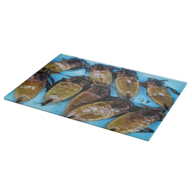 Fried Giant Water Bug (Maeng Daa) ... Asian Food Cutting Board (Corner)