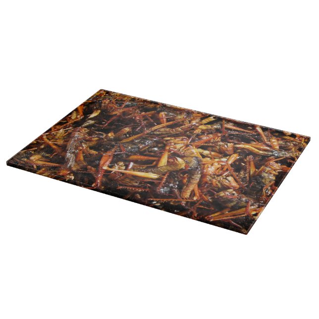 Fried Grasshopper (Takkataen Thot) Asian Food Cutting Board (Corner)