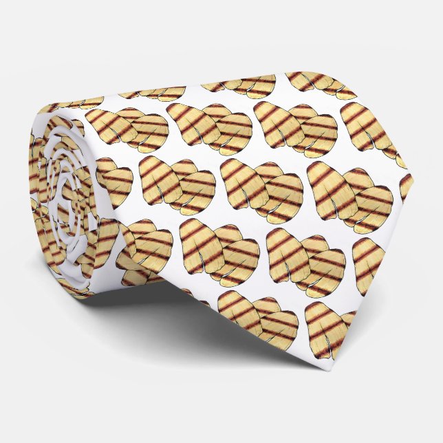 Fried Halloumi Grilling Cheese Vegetarian Chef Tie (Rolled)