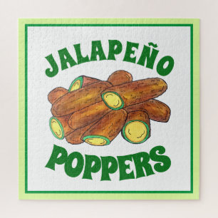 Fried Jalapeño Poppers Green Hot Jalapeno Pepper Jigsaw Puzzle