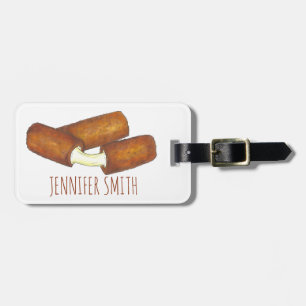 Fried Melted Mozzarella Cheese Sticks Junk Food Luggage Tag