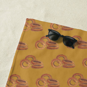Fried Onion Rings Junk Fast Food Foodie Print Beach Towel