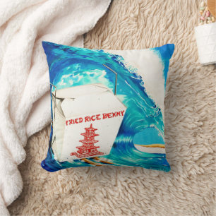 Fried Rice Benny Throw Pillow