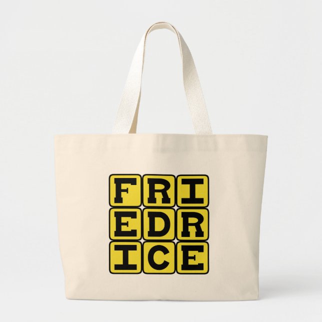 Fried Rice, Chinese Side Dish Large Tote Bag (Front)