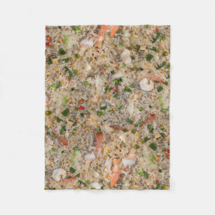 Fried Rice with Shrimp Fleece Blanket