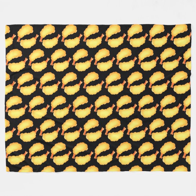 Fried Shrimp  Fleece Blanket (Front (Horizontal))
