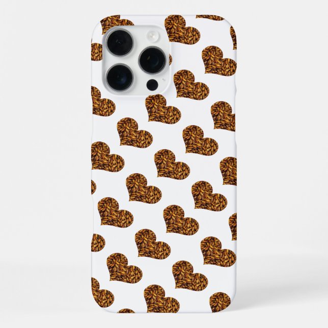 Fried Silk Worms Heart iPhone Case (Back)