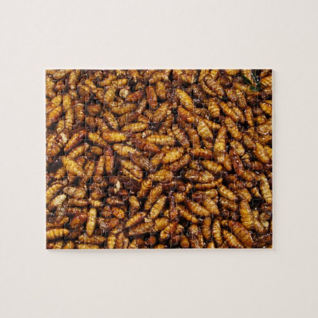 Fried Silk Worms ... Thai Street Food Jigsaw Puzzle (Horizontal)