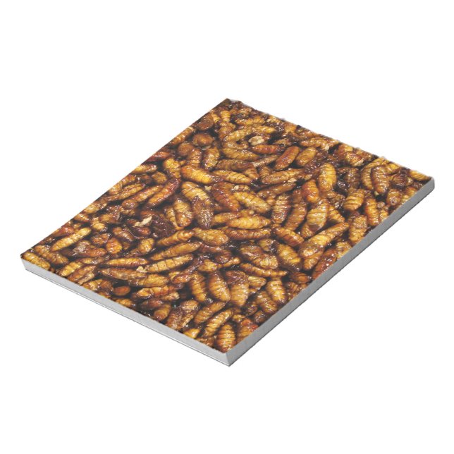 Fried Silk Worms ... Thai Street Food Notepad (Rotated)