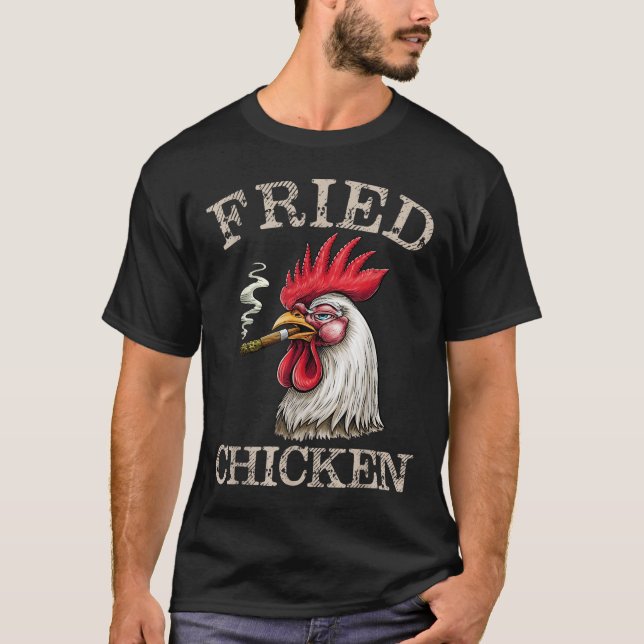 Fried Smoking Chicken Graphic Weed Men Women  T-Shirt (Front)