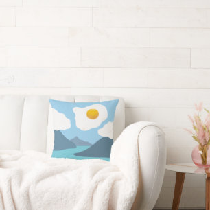 Fried Sun Throw Pillow