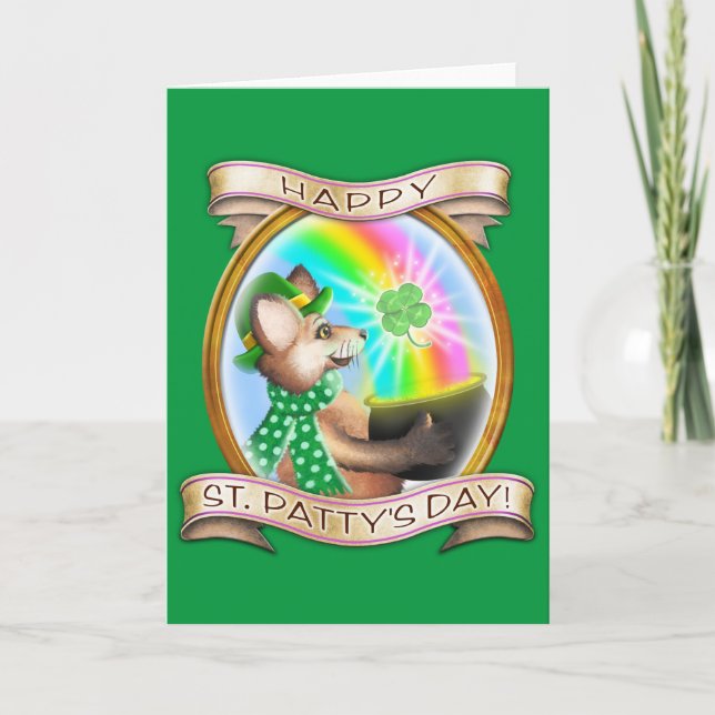Frieda Tails St. Patrick's Day card (Front)