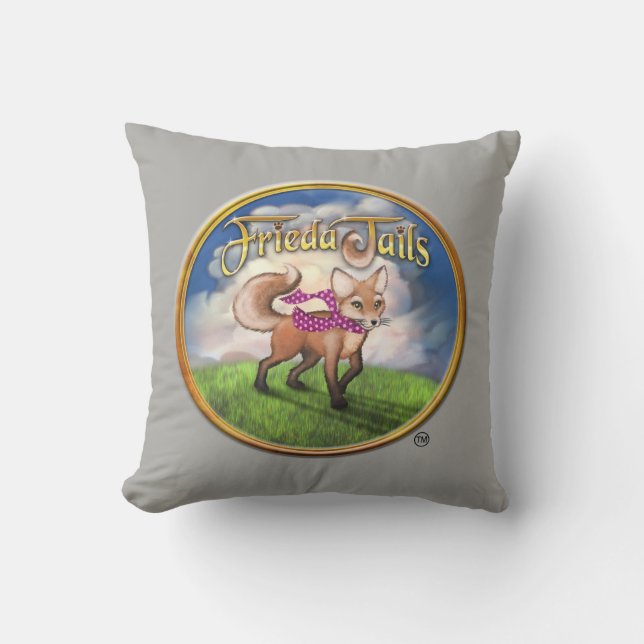 Frieda Tails throw pillow (Front)